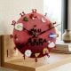 Handmade MDF Wood Clay Pau Chody Wall Clock